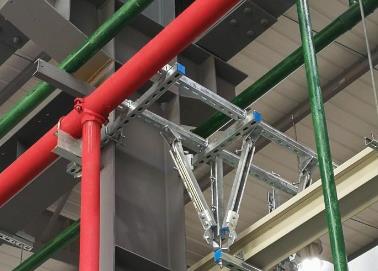 零陵该抗震支架的整体式支吊架结构协调性好